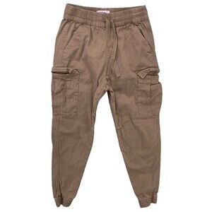 Refuge Jogger Women Size Small Relaxed  Beige Pants Drawstring Cargo Pocket